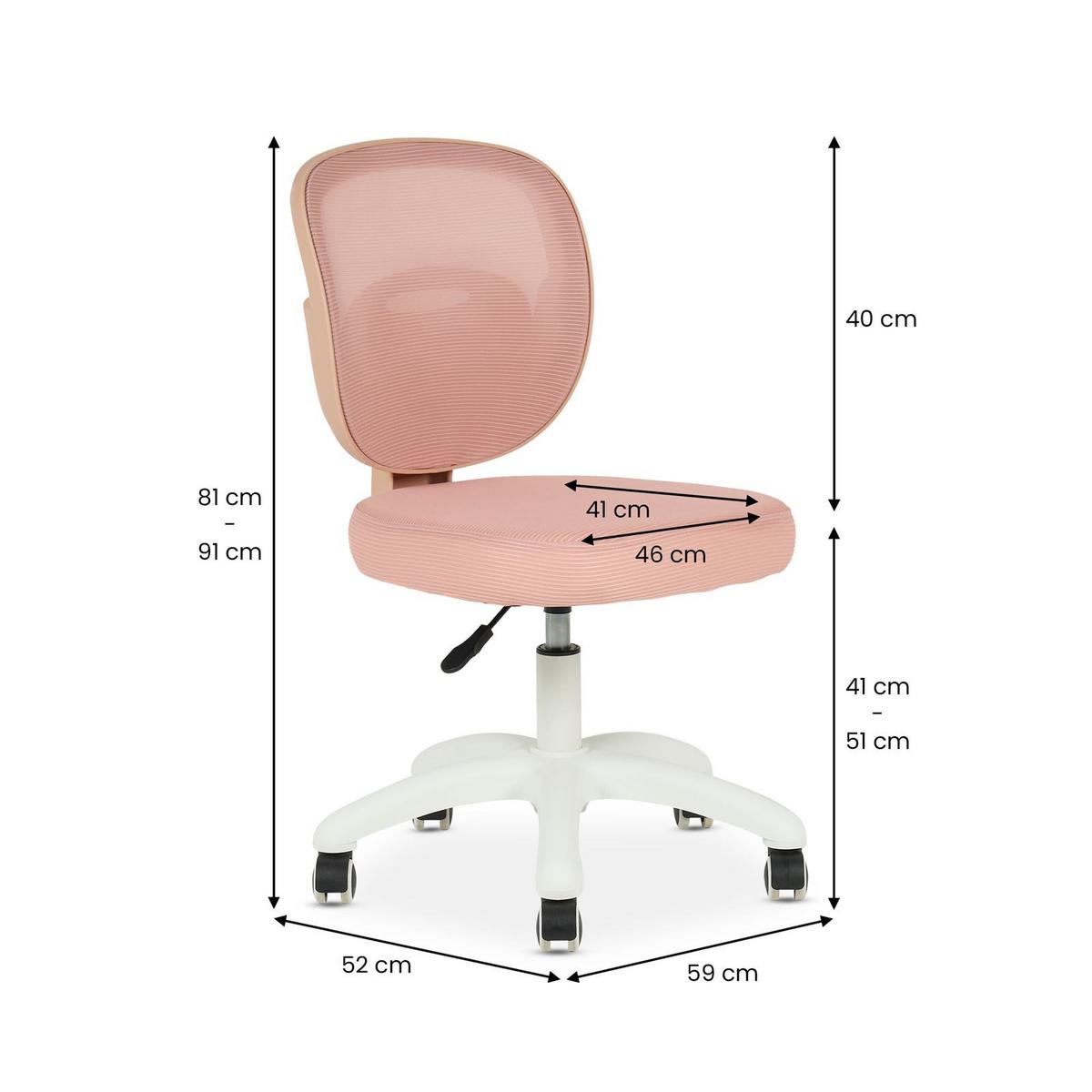 KINDERDREHSTUHL MALYA - Pink, Textil (46/91/52cm) - IDIMEX