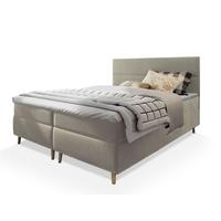 BOXBETT SANTA 160x200 cm mit Matratze und Topper - Beige - Beige, Holz (160/200cm) - MASSENO