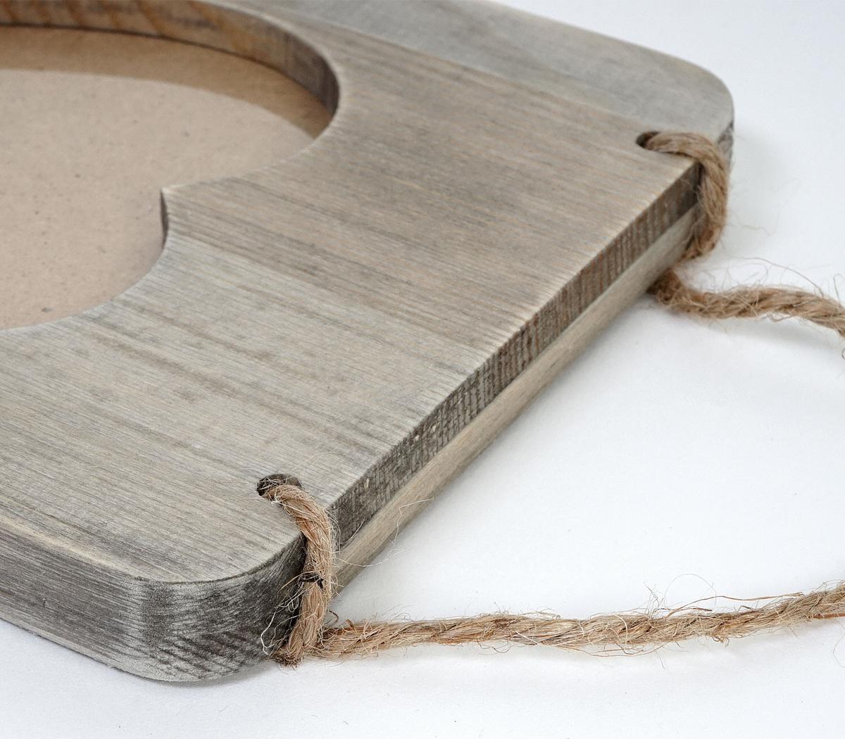 BILDERRAHMEN SHABBY-LOOK herz Grau - Grau, Holz (13/26cm) - MCW