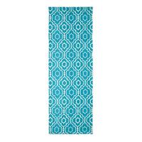 BAUMWOLLTEPPICH-LÄUFER Riga geometrisch 66/200 cm - Blau, Textil (66/200cm) - Homescapes
