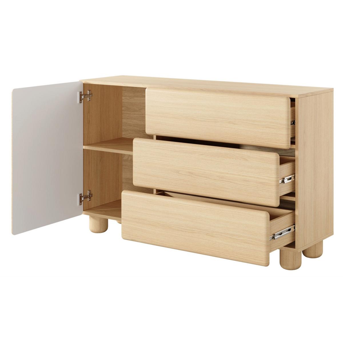 SIDEBOARD Lomo 130 cm - Eichefarben, Holz/Holzwerkstoff (130/80.2/38cm) - Selsey