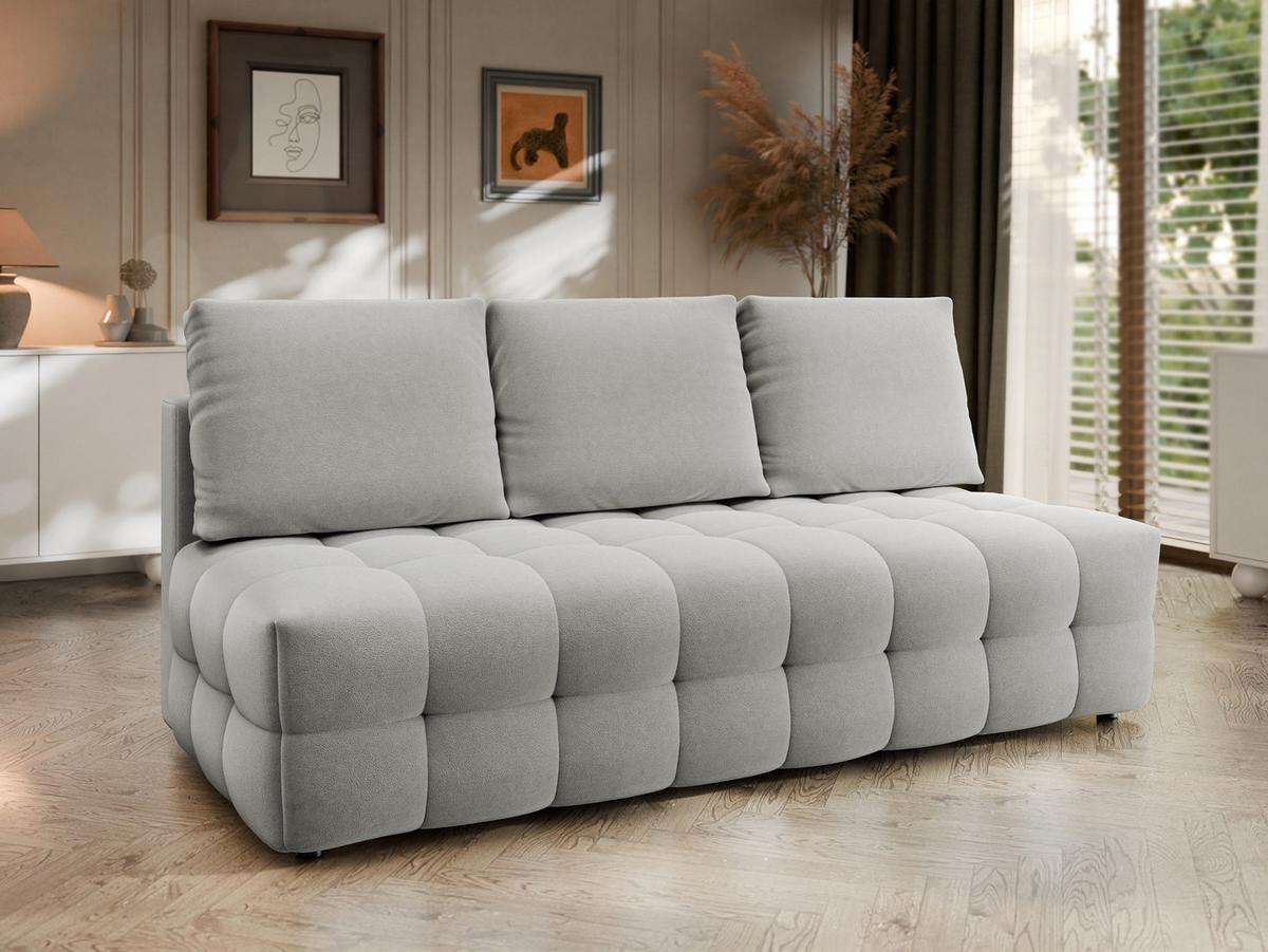 SCHLAFSOFA Sempre - Hellgrau, Holz/Kunststoff (208/97/100cm) - MIRJAN24
