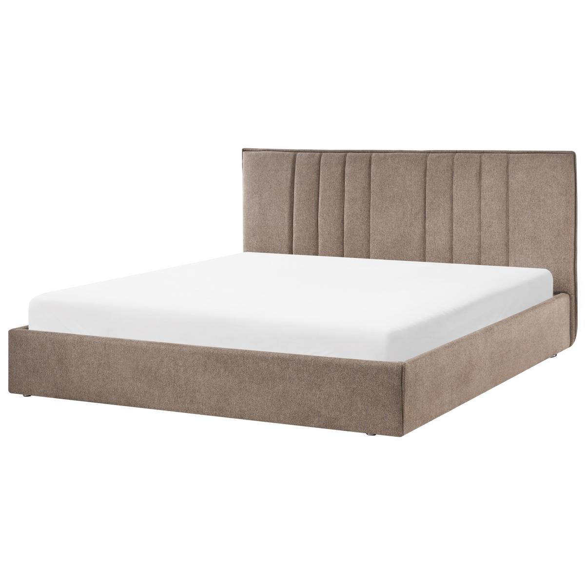 BETT mit Stauraum 180/200 cm Taupe Tarascon - Taupe, Textil (180/200cm) - Beliani