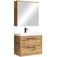 BADMÖBEL-SET Etna 3 Teile Eiche - 60 x 35 x 51 cm - Eichefarben, Holz (60/53/35cm) - Badplaats