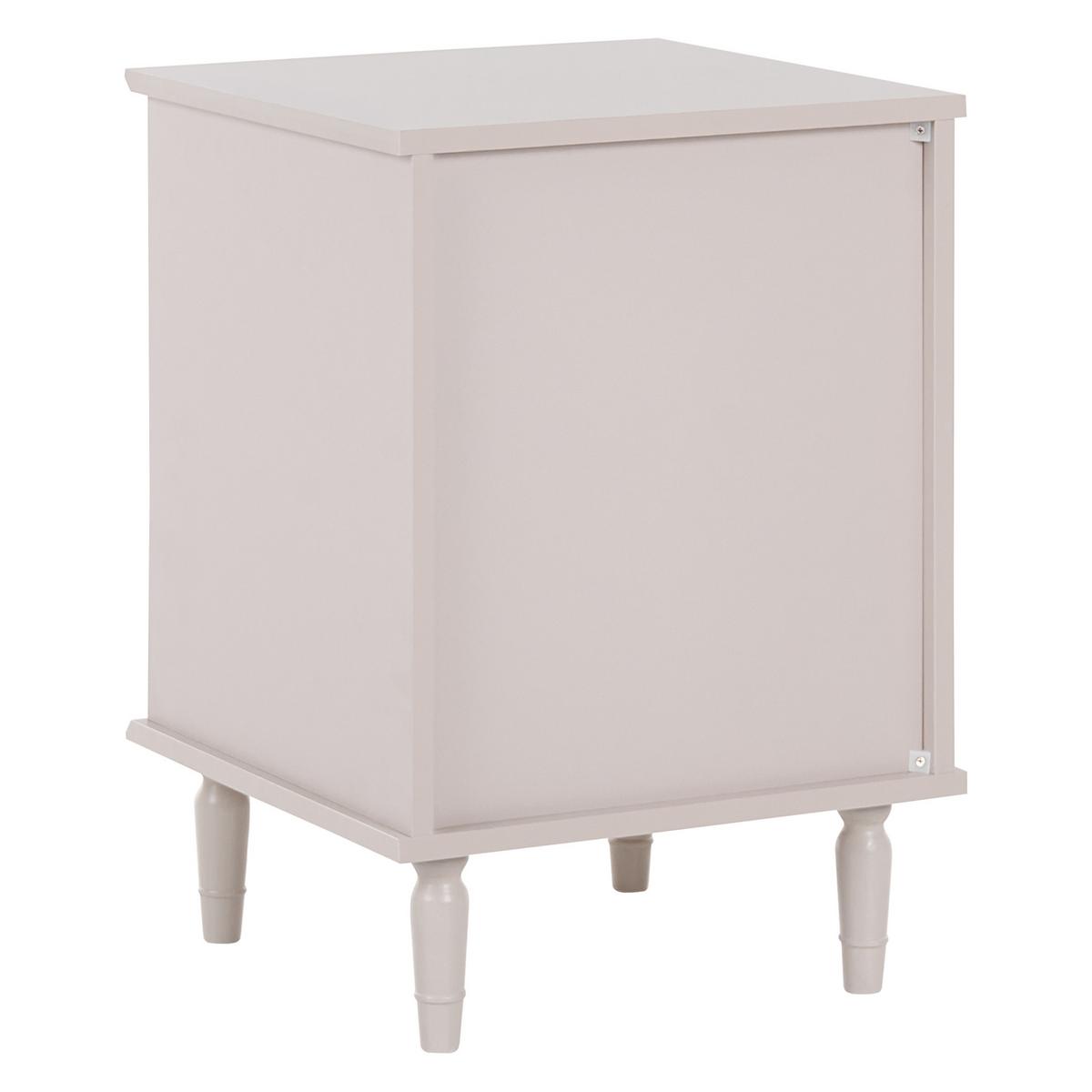 NACHTTISCH mit 3 Schubladen Beige Oberon - Beige, Holz/Holzwerkstoff - Beliani