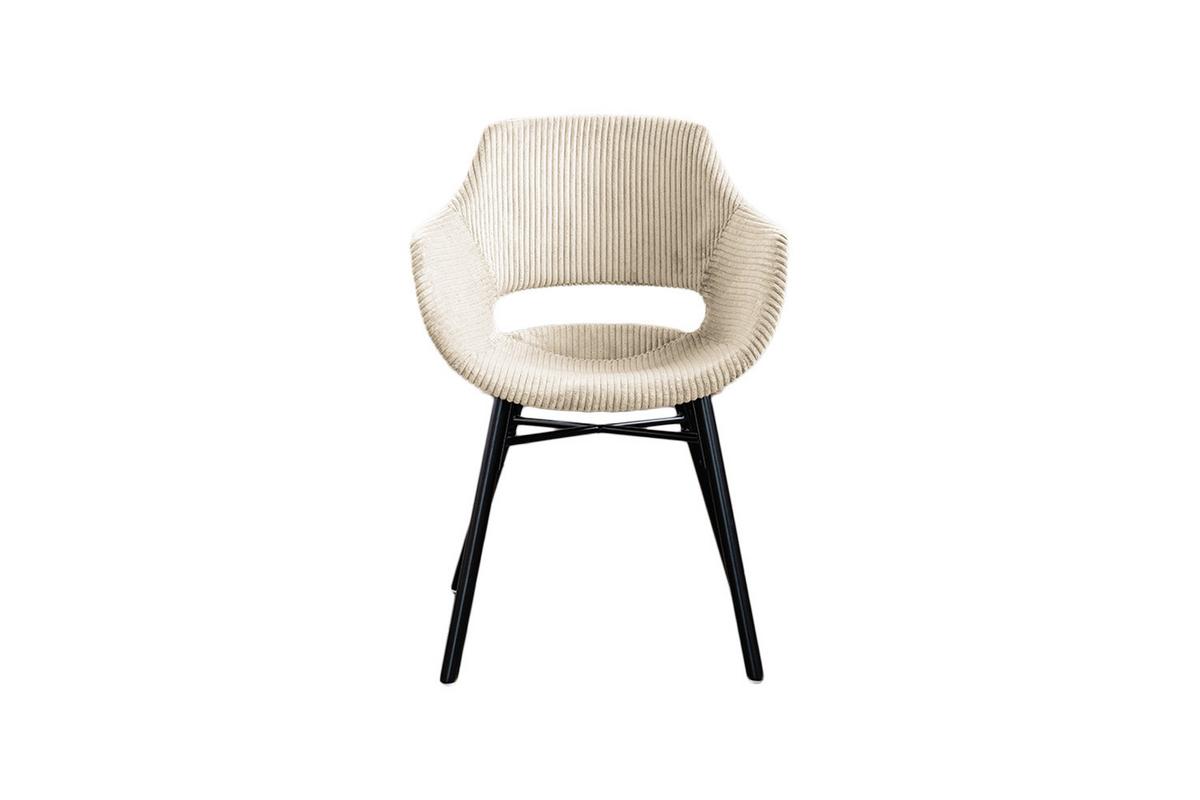 ESSZIMMERSTUHL ZAJA Cremeweiß Cord (1er-Set) - Creme, Textil (57/82/59cm) - KAWOLA