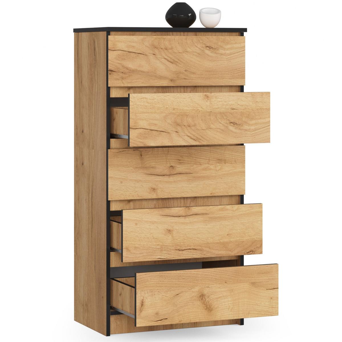 KOMMODE Eiche Craft 121/60/40 - Eiche San Remo, Holzwerkstoff (60/121/40cm) - RAUMHIRSCH FURNITURE