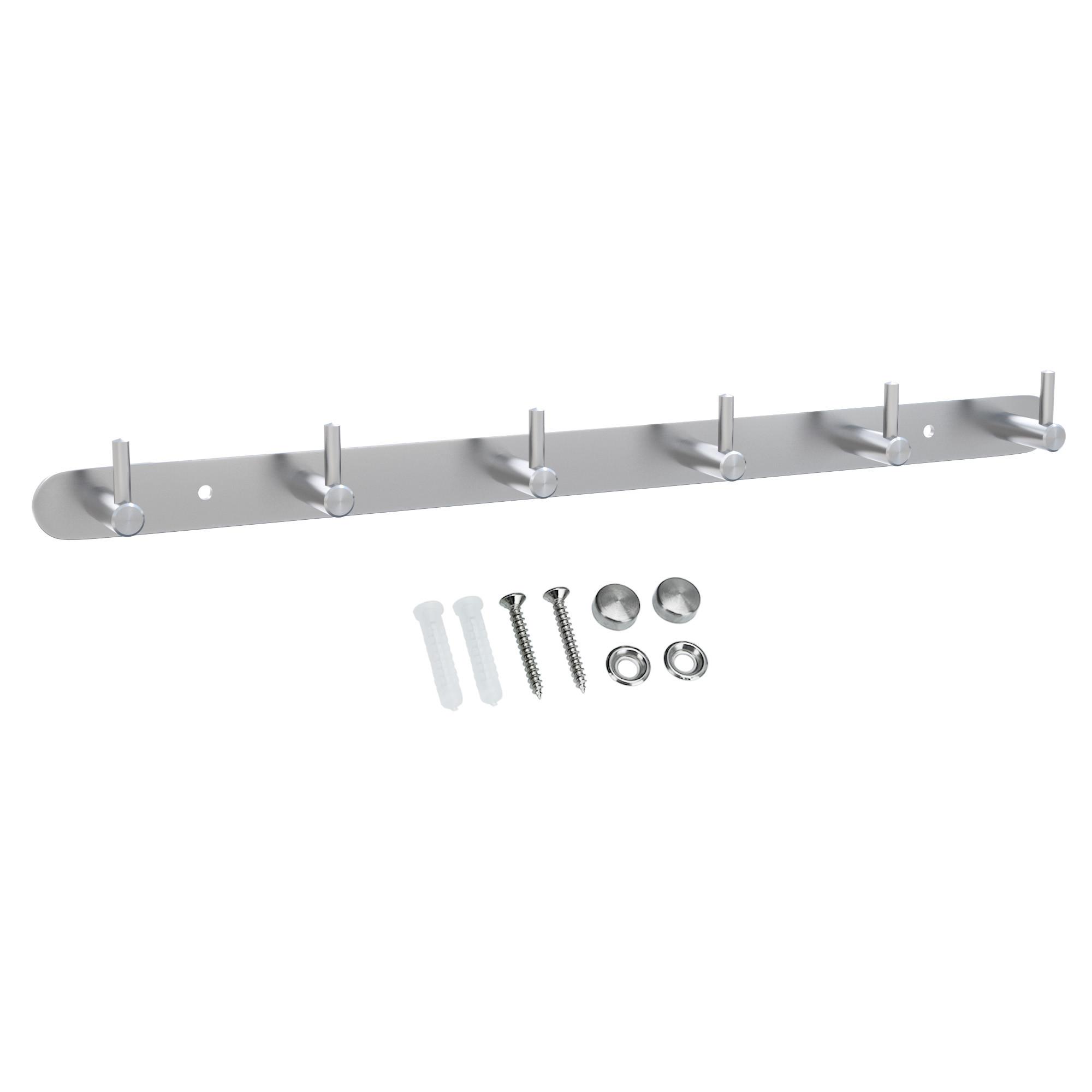 HAKENLEISTE 46/4.2/4.2 cm - Silberfarben, Metall (4.2/4.2/46cm) - Intirilife