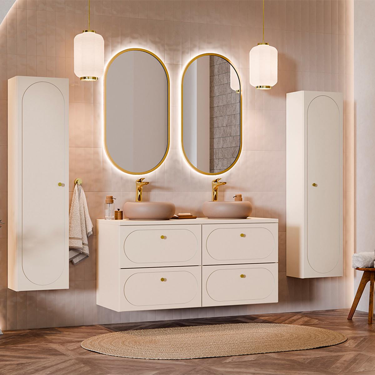 HÄNGESÄULE Sanae Sandbeige - Beige, Holzwerkstoff (35/140/25cm) - Petits-meubles