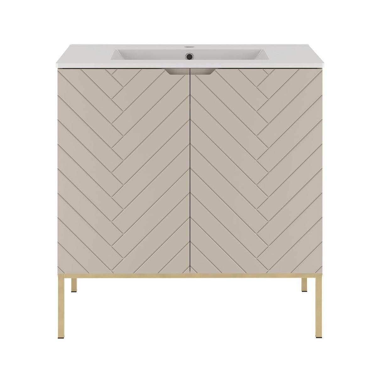 WASCHTISCH 80cm Daria Kaschmir - Beige, Holzwerkstoff (80/82/45.8cm) - Petits-meubles