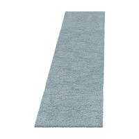 HOCHFLORTEPPICH SALZACH, einfarbig, Blau, 80 x 250 cm - Blau, Textil (250/80cm) - KADIMA DESIGN