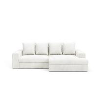 ECKSOFA Paola 3 Sitzplätze Cremeweiß - Weiß, Holz (272/167cm) - Petits-meubles