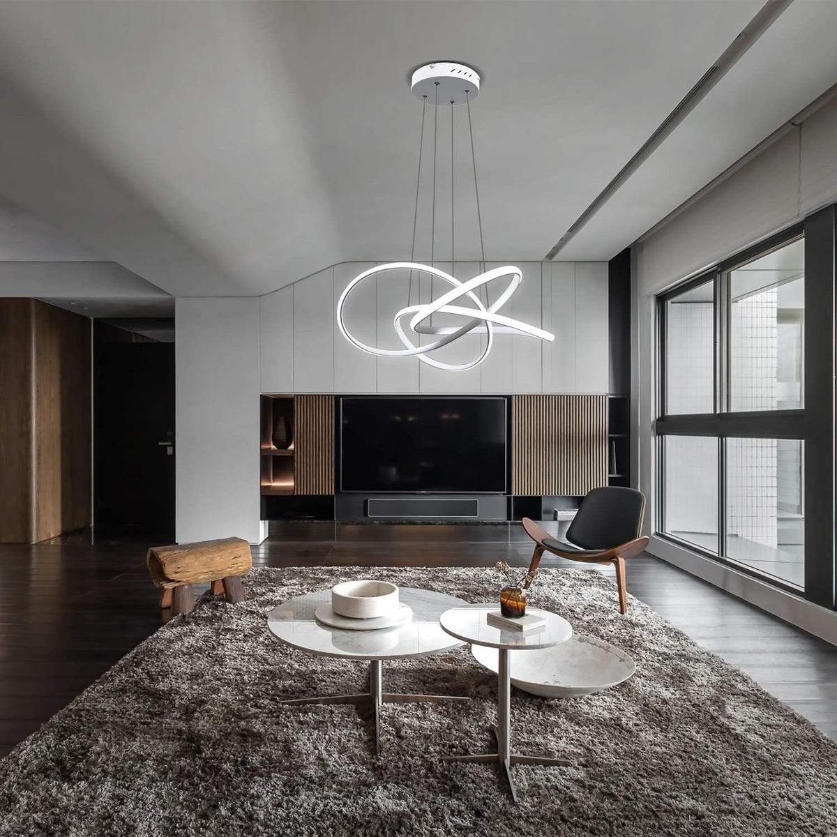 LED-PENDELLEUCHTE Elarionne 58/150/20 cm - Weiß, Metall (150/20/150cm) - ZMH