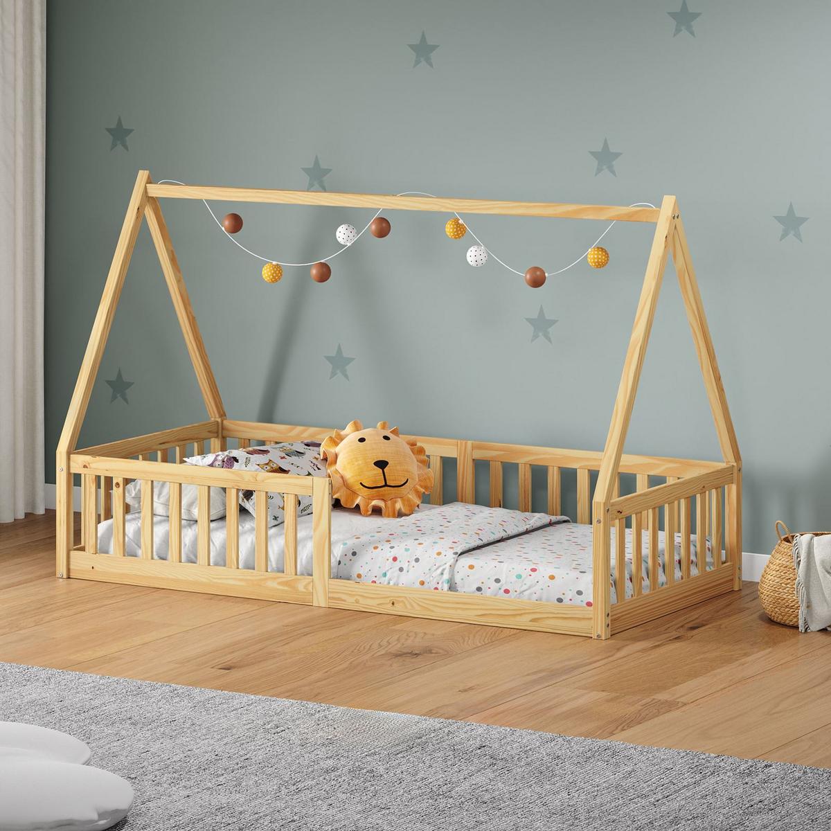 HAUSBETT NICOLAS 90X190 CM - Naturfarben, Holz (90/190cm) - IDIMEX