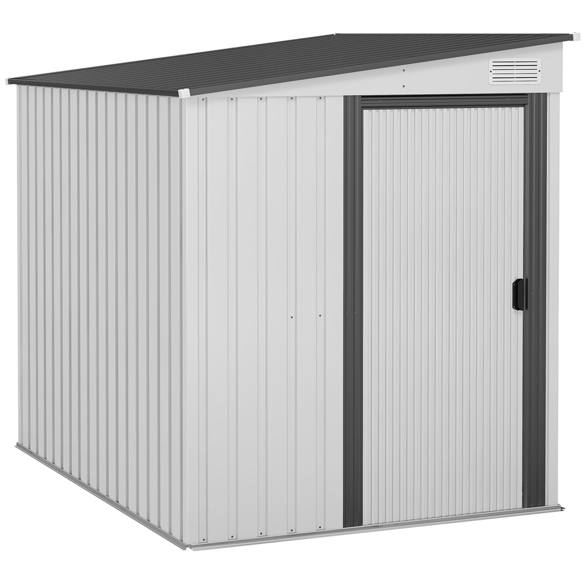GARTENHAUS aus Stahl Weiß - Weiß, Metall (206.5/181/154cm) - Outsunny