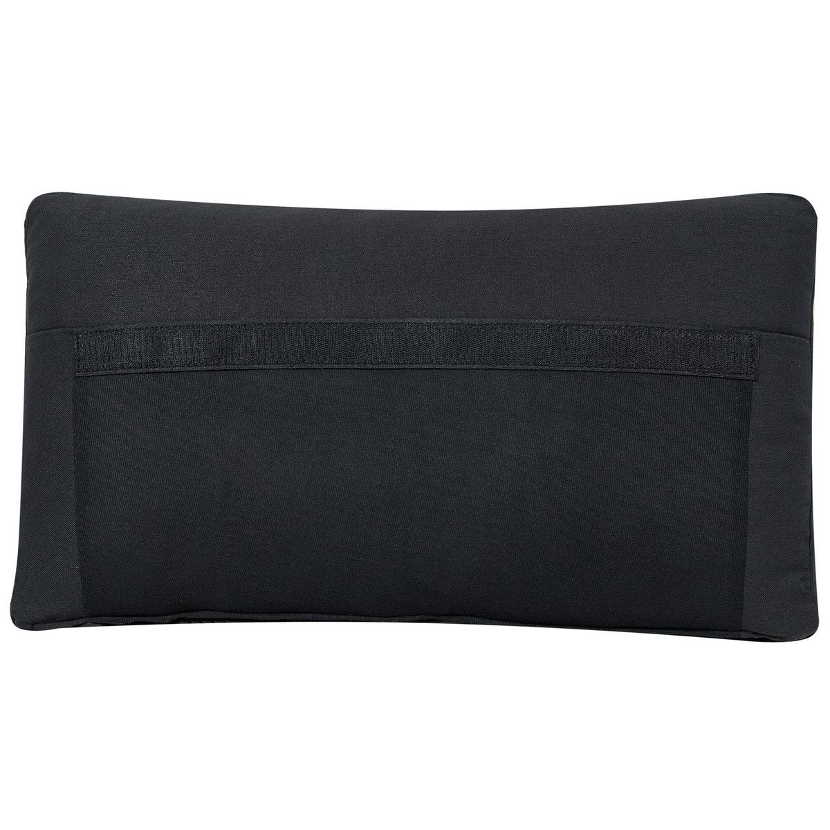 3-SITZER-SOFA Leinenoptik schwarz Unstad - Schwarz, Textil (228/72/76cm) - Beliani