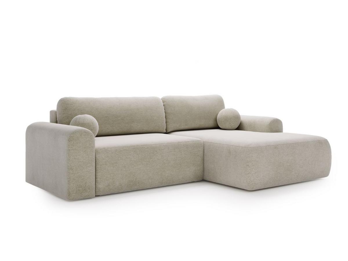 ECKSOFA Savana Ecru Rechts - Ecru, Holz/Textil (177/257cm) - Graingold