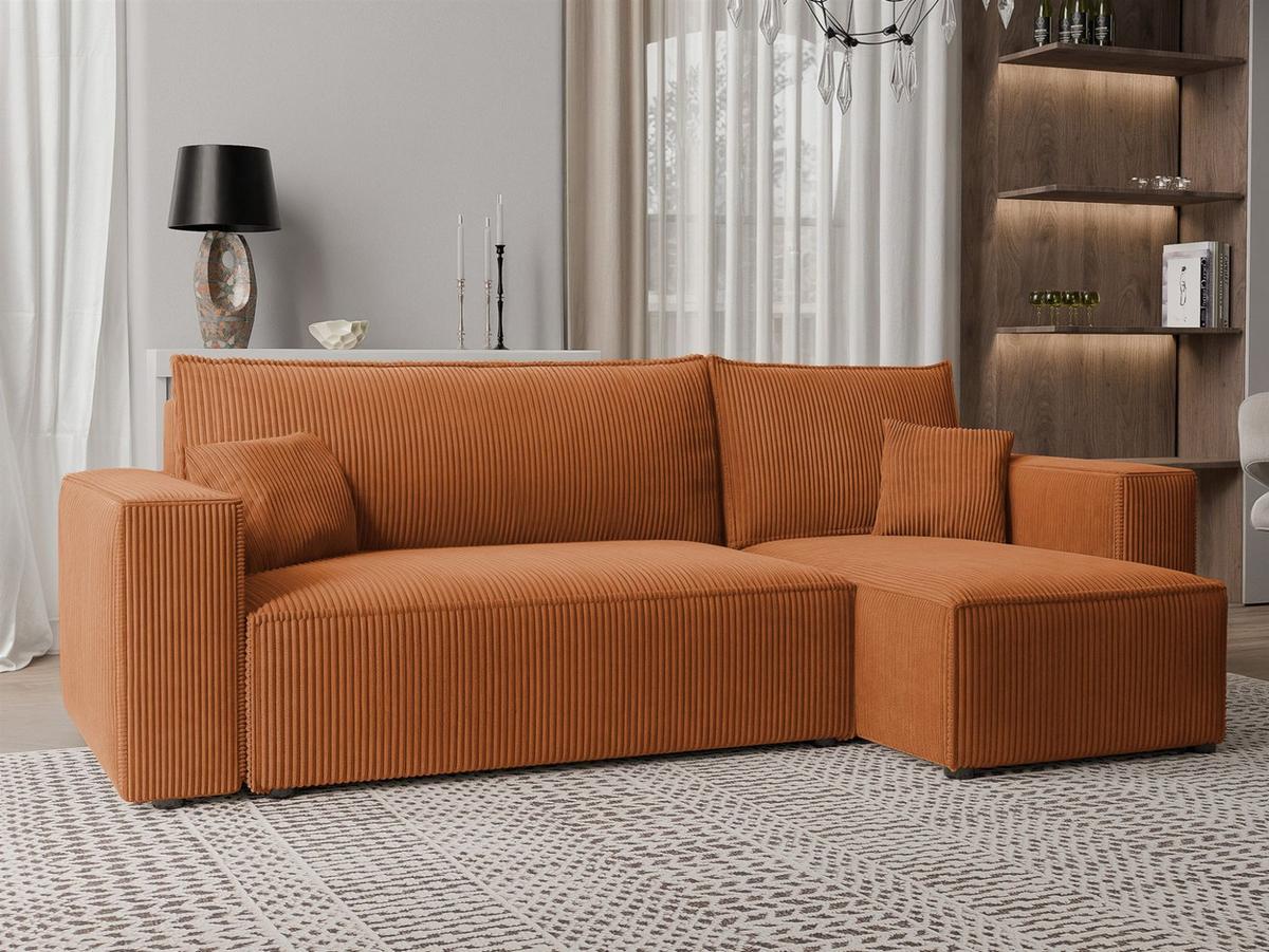 ECKSOFA Adara Mit Schlaffunktion - Hellbraun, Holzwerkstoff/Textil (145/244cm) - Fun Möbel