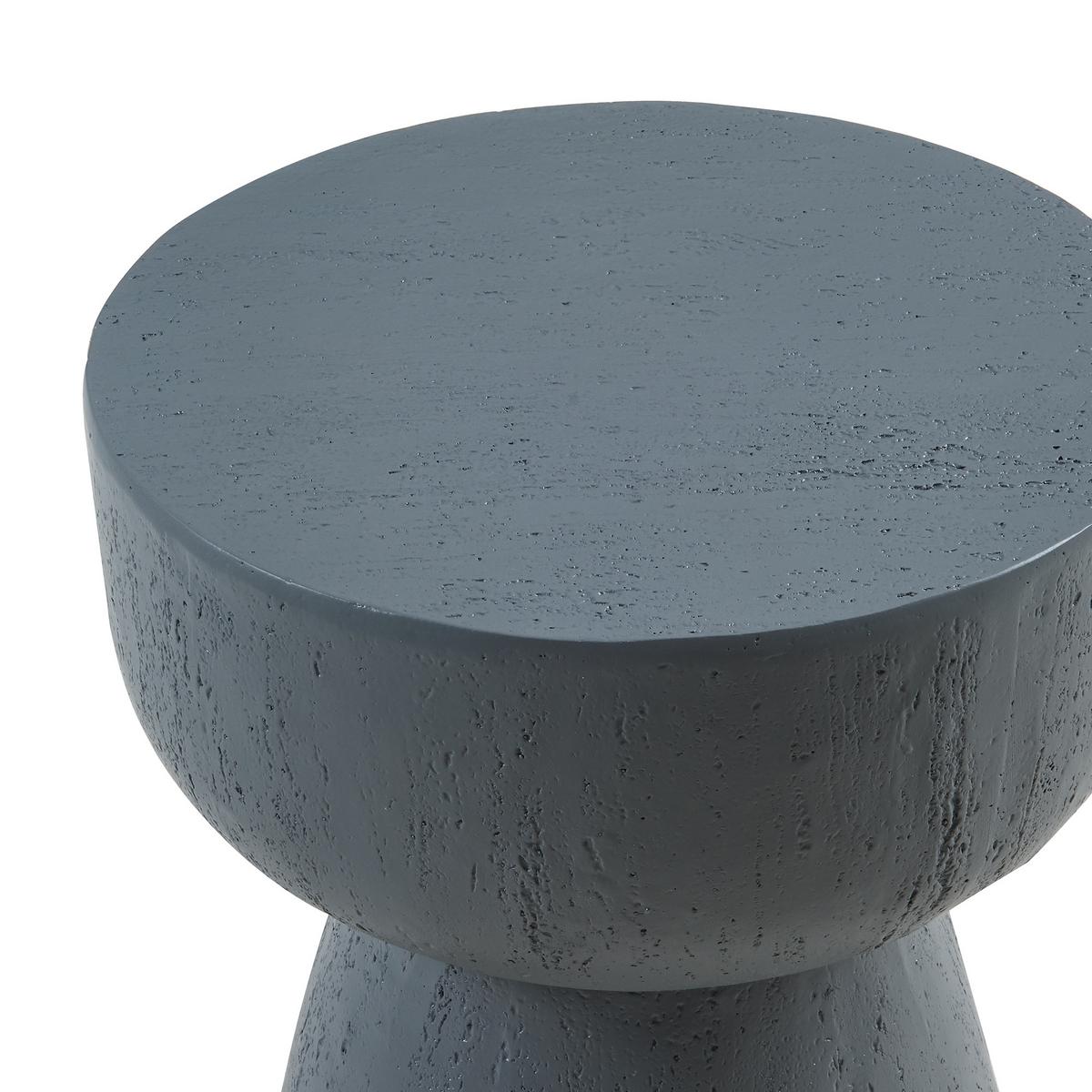 BEISTELLTISCH Oulvepijanse - Dunkelgrau, Stein (40/40/51cm) - [en.casa]