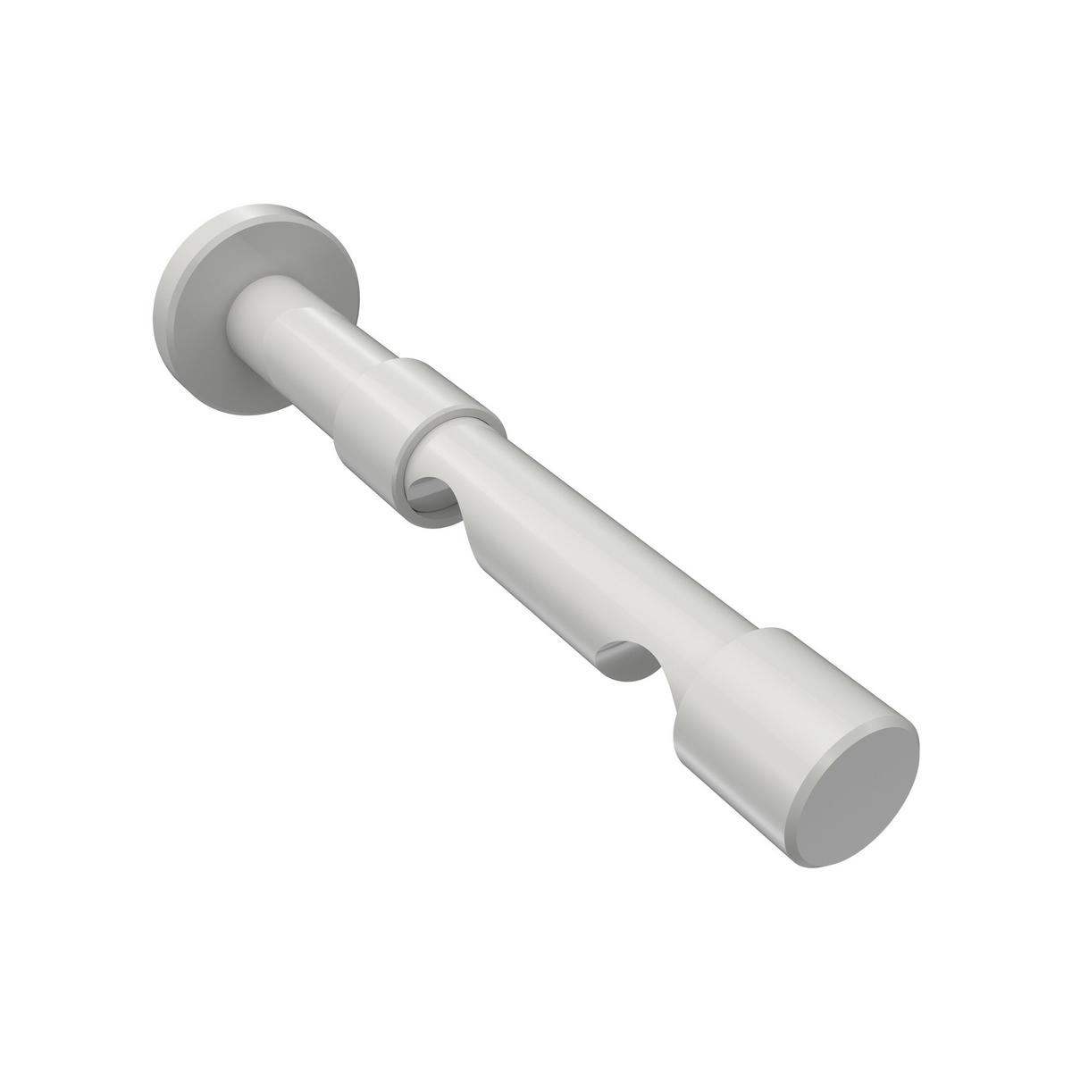 TRÄGER FÜR GARDINENSTANGEN 20 mm Ø, Prestige 2-läufig, Weiß - Weiß, Metall (16.2/4/4cm) - INTERDECO