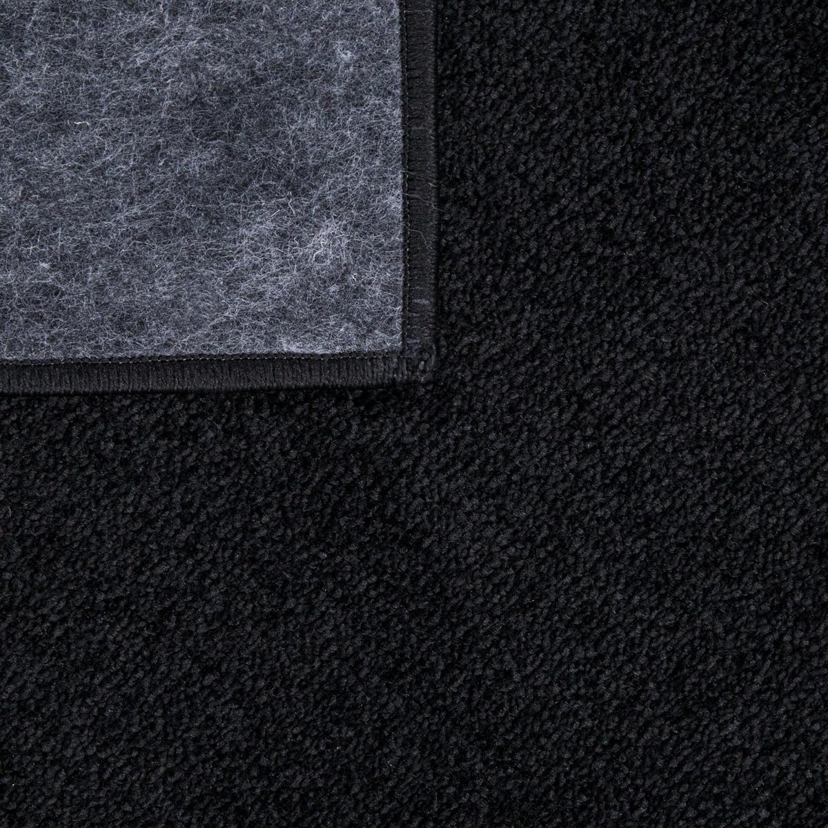 FLACHWEBETEPPICH Grau Schwarz 80 x 250 cm - Schwarz, Kunststoff (80/250cm) - TT Home