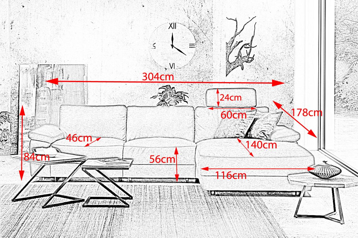 ECKSOFA XL MOTORISCHER RELAXFUNKTION LOLA Dunkelgrün Leder Relaxfunktion - Dunkelgrün/Schwarz, Leder (304/178cm) - KAWOLA