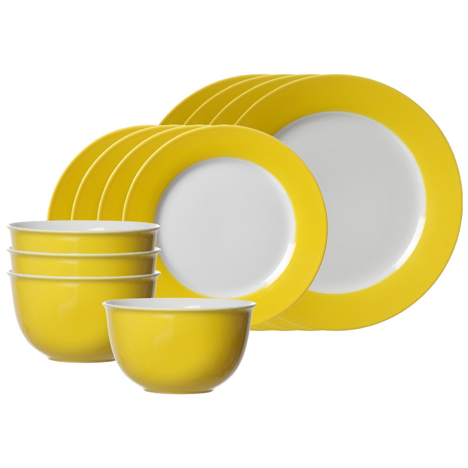 BASIC-SET Doppio Gelb 12-tlg. - Gelb, Keramik (2/2/2cm) - Ritzenhoff Breker