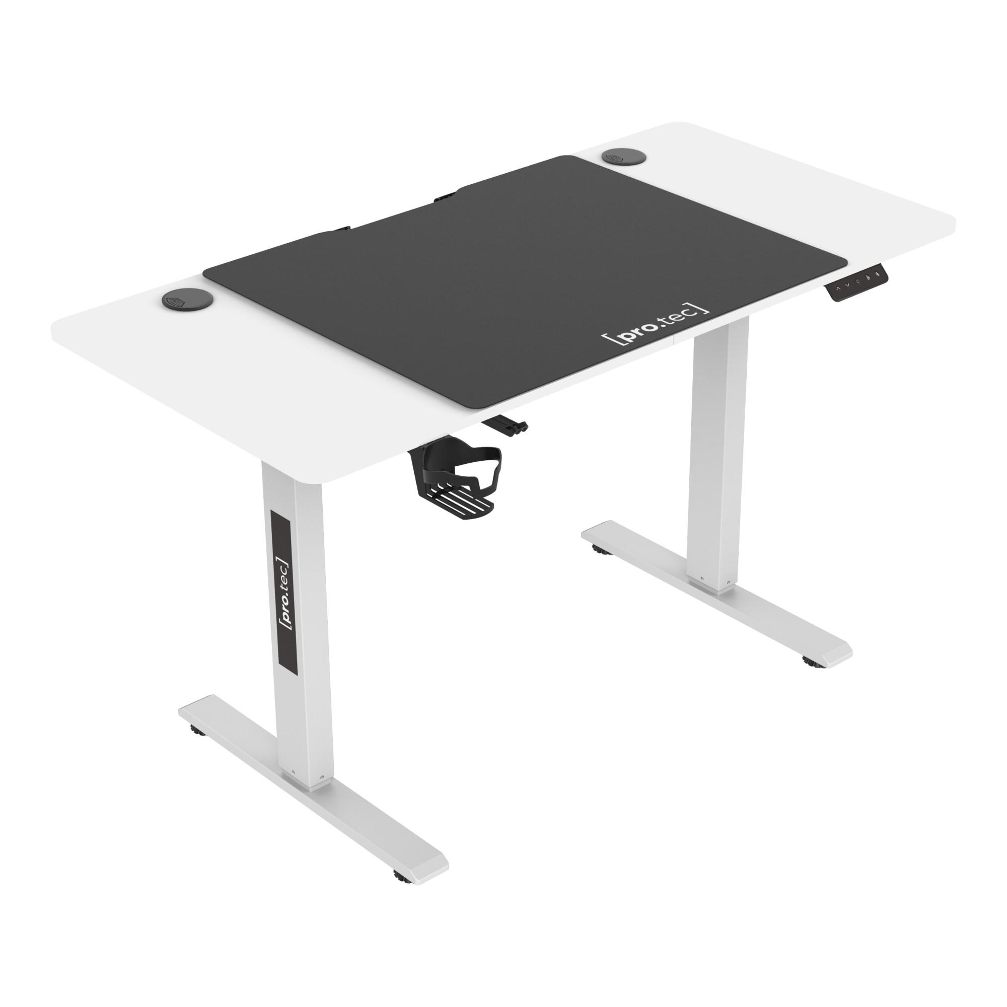 VERSTELLBARER TISCH Stryn - Schwarz/Weiß, Holzwerkstoff/Metall (60/120/117cm) - pro.tec