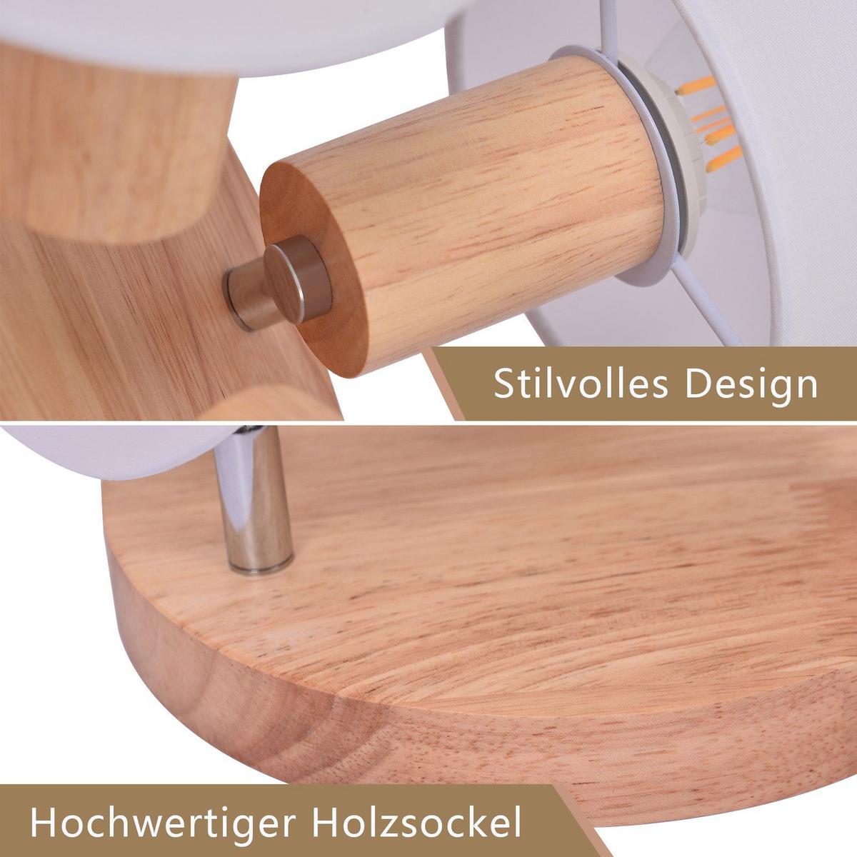 DECKENSTRAHLER Kaiserslautern 3-flammig 20/20/21 cm - Braun, Textil (20/20/21cm) - Nettlife