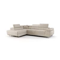 ECKSOFA Monaro Mit Schlaffunktion - Beige, Holzwerkstoff/Textil (202/275cm) - Fun Möbel
