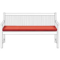 SITZBANKPOLSTER KISSEN Rot Vivara - Rot, Textil (152/5/54cm) - Beliani