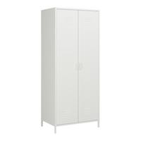 KLEIDERSCHRANK Seinäjoki - Weiß, Metall (76/180/50cm) - [en.casa]