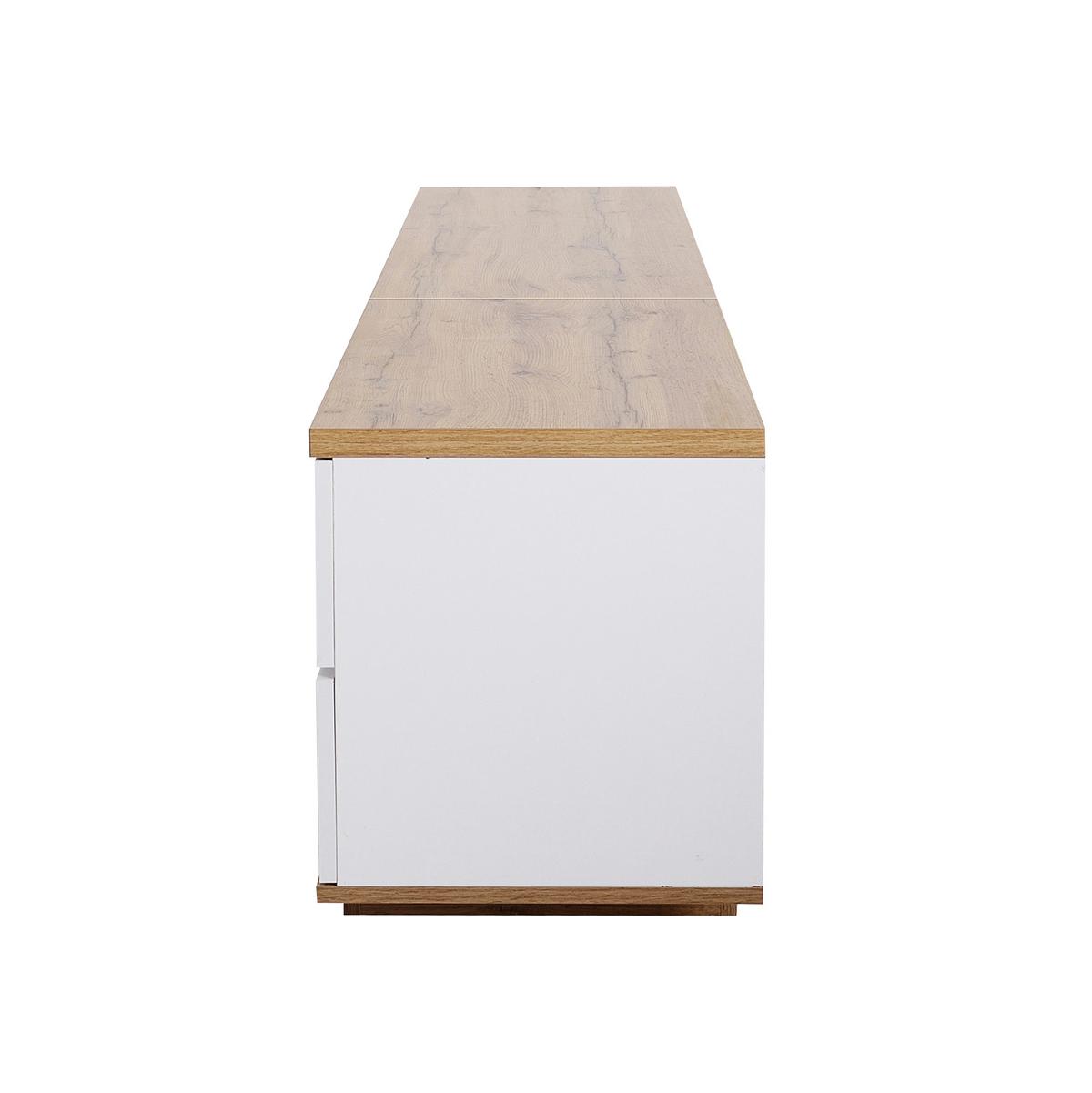 TV-SCHRANK 180 cm in Weiß & Holz-Optik Modernes Color-Block-Design - Honigeiche, Holzwerkstoff (180/46/38cm) - Urban Meuble
