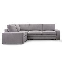 ECKSOFA L Form Treville Grau 296/196/94 cm – Links, mit Bettkasten und Schlaffunktion - Schwarz/Grau, Kunststoff/Textil (196/296cm) - AX Living