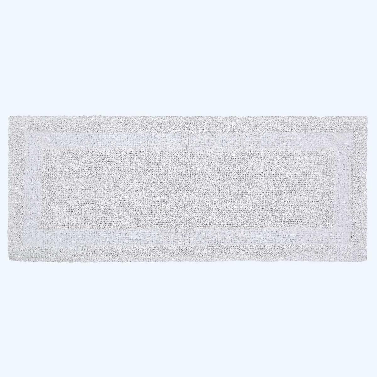 BADEMATTE 40/100 cm, 100% Baumwolle, wendbar - Weiß, Textil (40/100cm) - Homescapes