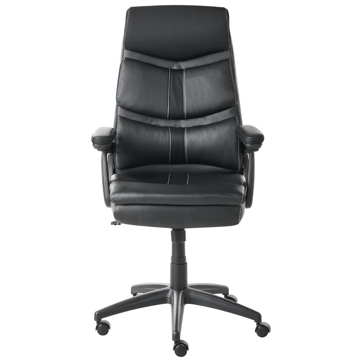 CHEFSESSEL Schwarz Ruler - Schwarz, Kunststoff (66/119/66cm) - Beliani