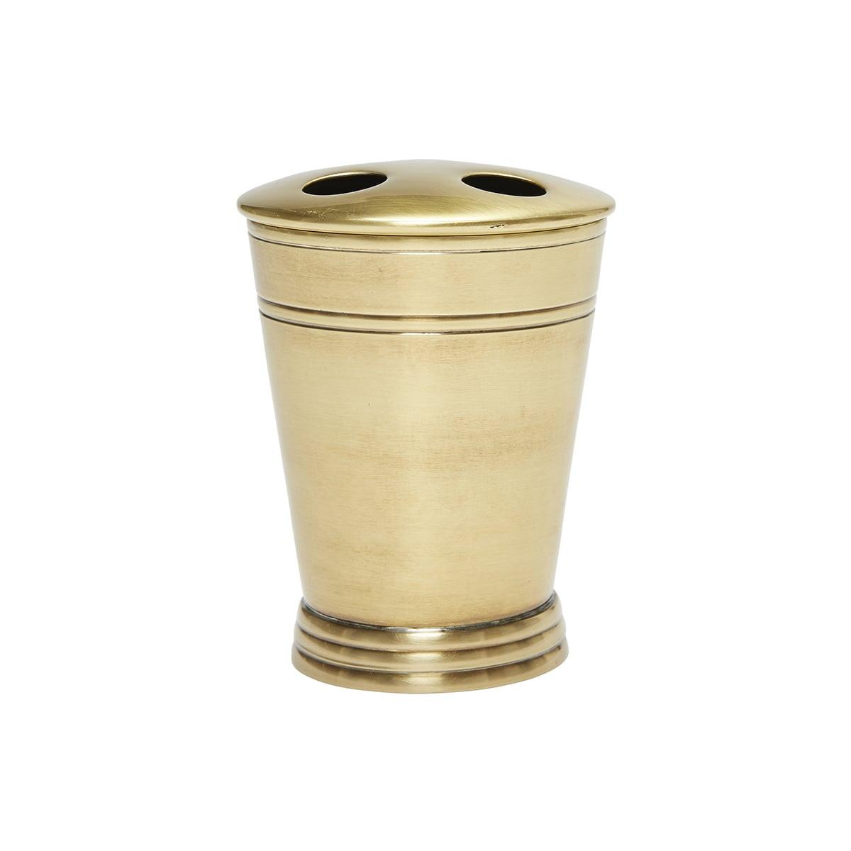 ZAHNBÜRSTENHALTER aus Messing mit goldenem Finish - Goldfarben, Metall (9/13/10cm) - Signature