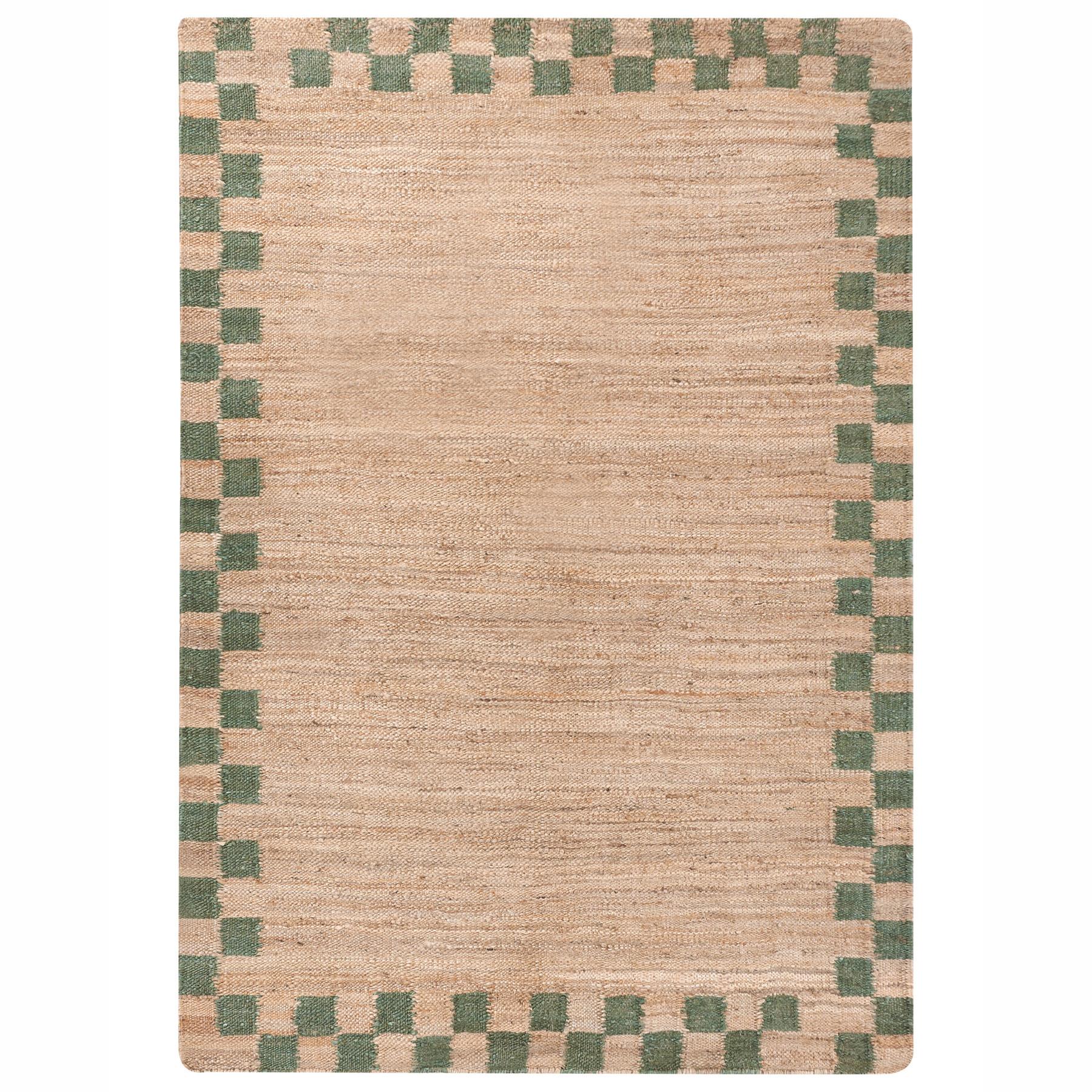 TEPPICH Beige/Grün 160/230 cm Jute Beed - Beige, Textil (160/230cm) - Beliani