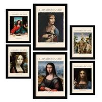POSTER Set Mit 6 Da Vinci Größe A3 & A4 Rahmenlos - Klar, Papier (29.7/1cm) - Nacnic