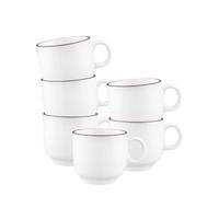 CAPPUCCINOTASSEN Sento Home Pure Lines Chocolate Brown 300 ml 6er Set - Dunkelbraun, Keramik (0.3L) - Seltmann Weiden