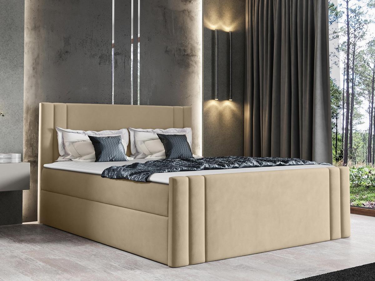 BOXBETT Carmen - H3 - Beige, Holz (160/200cm) - MIRJAN24