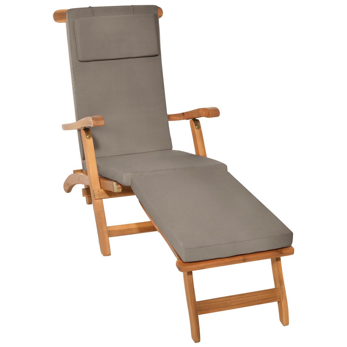 DECKCHAIRAUFLAGE Loftlux DC 175x45x5cm Taupe - Taupe, Textil (45/175cm) - Beautissu 