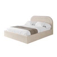POLSTERBETT mit Bettkasten und Lattenrost, Bett mit Matratze H3/H4 - LERAY 160x200 Beige - Creme, Holzwerkstoff/Textil (160/200cm) - ALTDECOR