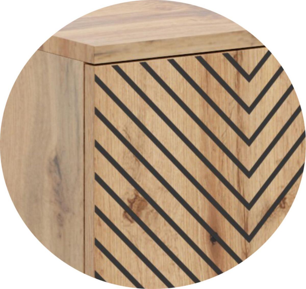 LOWBOARD Focus - Eichefarben, Holzwerkstoff (40/49/135cm) - RAUMHIRSCH FURNITURE