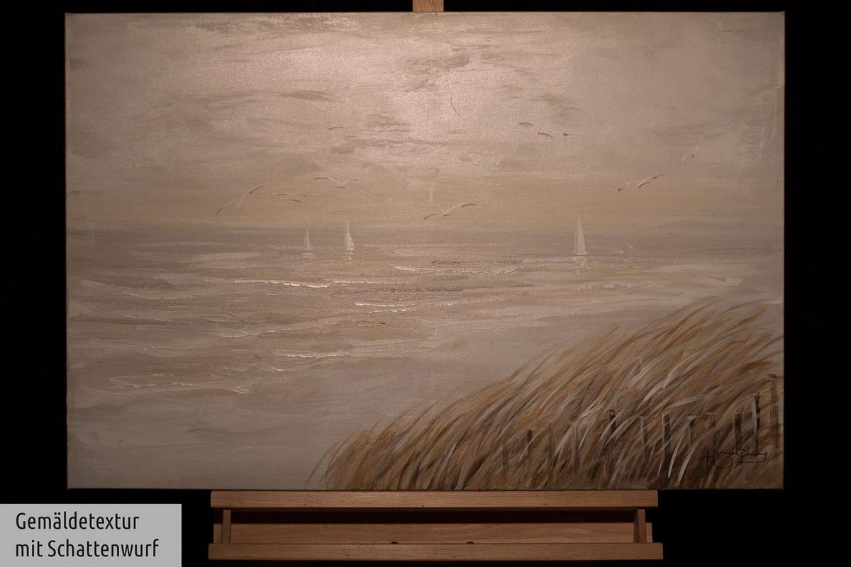 ÖLGEMÄLDE 90/60 cm - Beige, Holz/Textil (90/60cm) - KUNSTLOFT