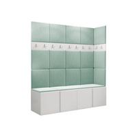 GARDEROBEN-SET Orion II - Weiß/Mintgrün, Holzwerkstoff/Kunststoff (168/186/46cm) - MIRJAN24