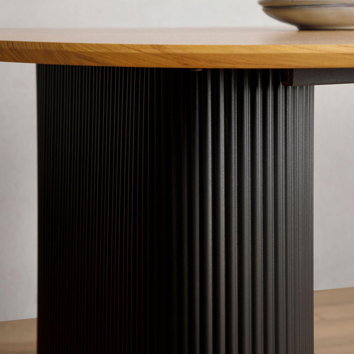 ESSTISCH MAXIM Eiche - Eichefarben, Metall (90/160/75cm) - IDIMEX