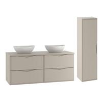 BADMÖBEL 120.6cm Ellie 2er-Set Kaschmir - Beige, Holzwerkstoff (120.6/52.2/46.5cm) - Petits-meubles