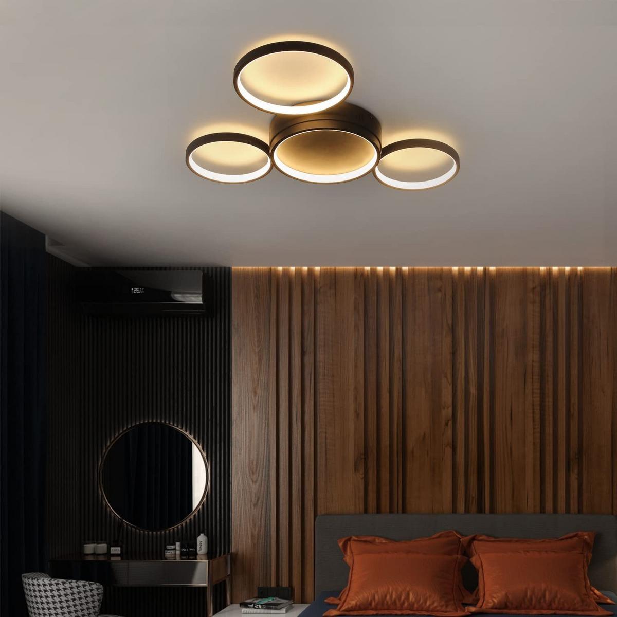LED-DECKENLEUCHTE Carina 61.5/46.5/6 cm - Schwarz, Metall (61.5/46.5/6.3cm) - ZMH