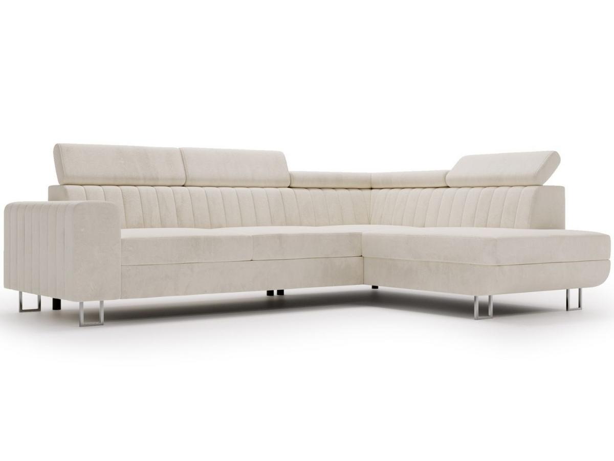 ECKSOFA Berona Beige Rechts - Beige, Holz/Textil (255/190cm) - Graingold
